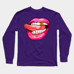 tongue out kingshit designs atlanta "lickity" Long Sleeve T-Shirt